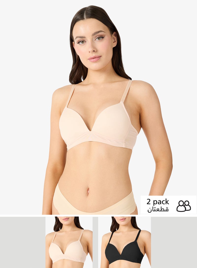 جينجر صدرية مبطنة بدون أسلاك بتصميم ياقة واسعة ورفع - Image 1